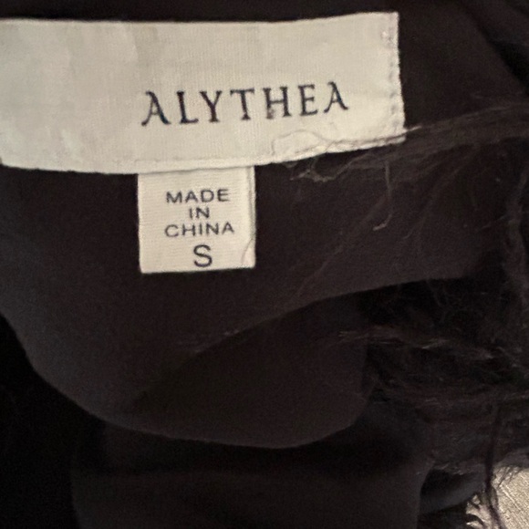 Alythea Black Sleeveless Open Front Faux Fur Vest Small - Picture 8 of 9